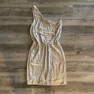 one shoulder sequin mini dress